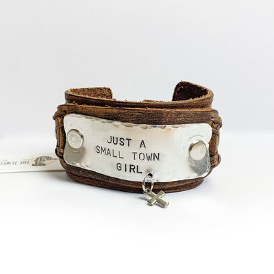 Just a Small Town girl -Leather Bracelet
